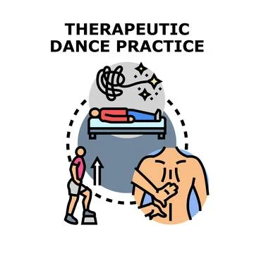 Therapeutic dance practice for mental physical well being Stock-Illustration