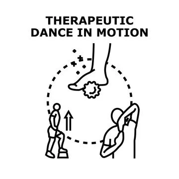Therapeutic movement and physical exercise for recovery Stock Illustration