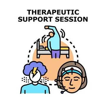 Therapeutic support session for stress relief and mental well being Stock Illustration