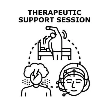 Therapeutic support session for stress relief and mental well being Stock Illustration