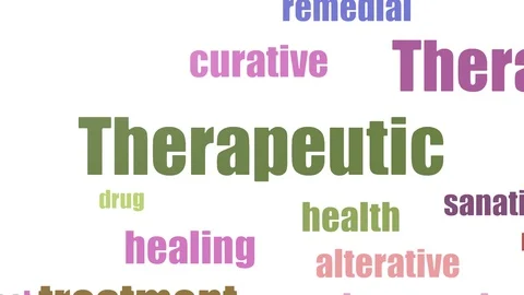 Therapeutic Tag Cloud Animated Isolated Stock Footage 103664292