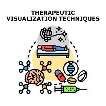 Therapeutic visualization techniques aiding mental health restoration 스톡 일러스트