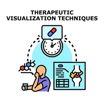 Therapeutic visualization techniques for healing and well being Stock Illustration