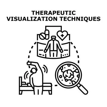Therapeutic visualization techniques for health and recovery Stock Illustration