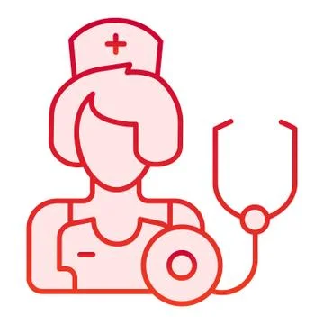 Therapist flat icon. Medic vector illustration isolated on white. Physician Illustrazione stock