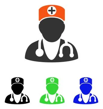 Therapist Flat Vector Icon Stock Illustration