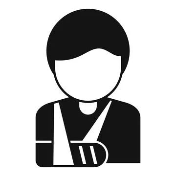 Therapist patient icon simple vector. Hospital care Illustrazione stock