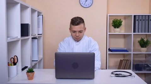 Therapist posing with happy smile Stock Footage 86428453