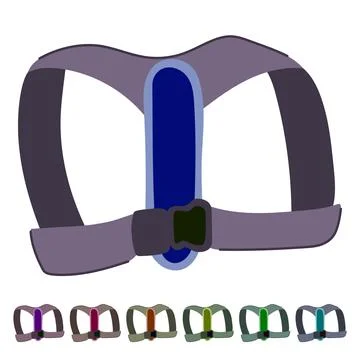 Therapy back posture corrector vector cartoon graphic Stock Illustration