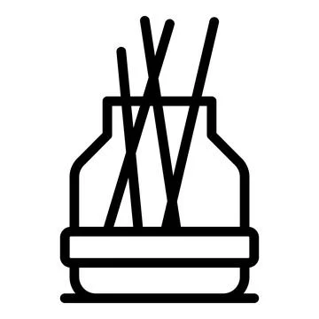 Therapy diffuser icon, outline style Stock Illustration