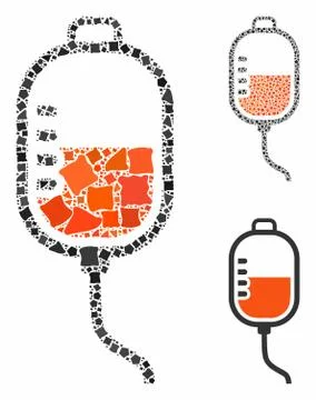 Therapy dropper Composition Icon of Bumpy Parts Stock Illustration