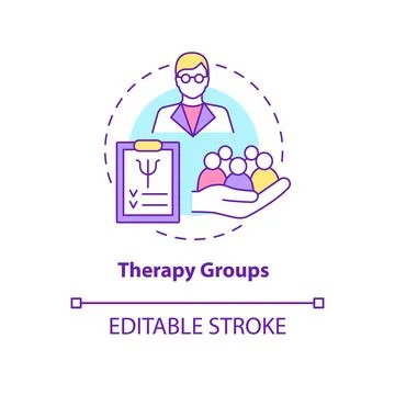 Therapy groups concept icon Stockillustratie