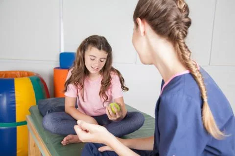 Therapy for hands  with ball Foto stock