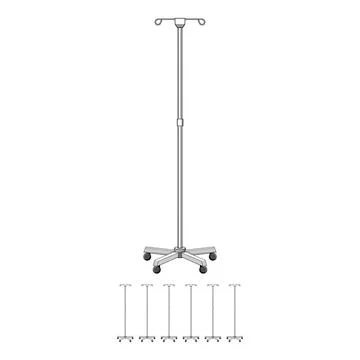 Therapy hydration iv drip stand cartoon vector graphic Stock Illustration