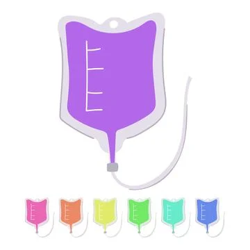 Therapy iv drip bag vector cartoon graphic Stock Illustration