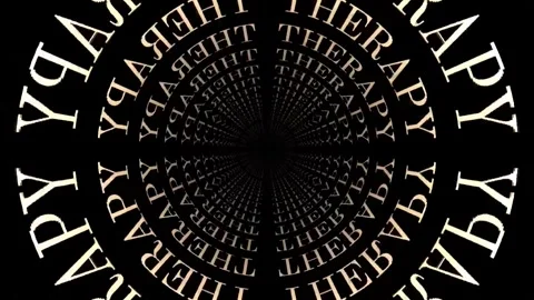 THERAPY Keyword Animation, 3D Pattern, Background Loop. Healing concept. Stock Footage 252080651