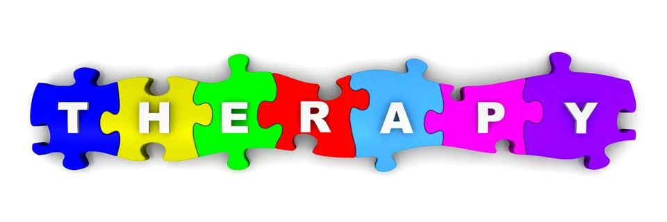Therapy. Labeled puzzles 스톡 일러스트