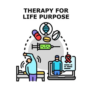 Therapy for life purpose concept vector illustration Stock Illustration