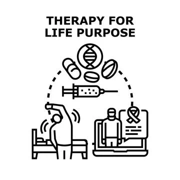 Therapy for life purpose concept vector illustration Stock Illustration