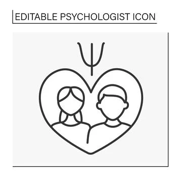 Therapy line icon Illustrazione stock