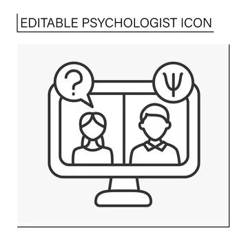 Therapy line icon Stock Illustration