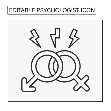Therapy line icon 스톡 일러스트
