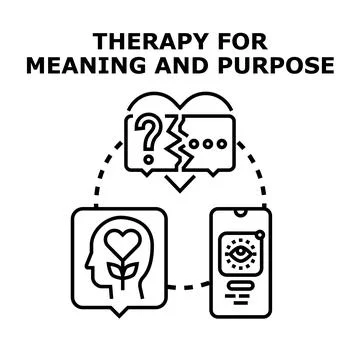Therapy for meaning and purpose vector concept Stock Illustration