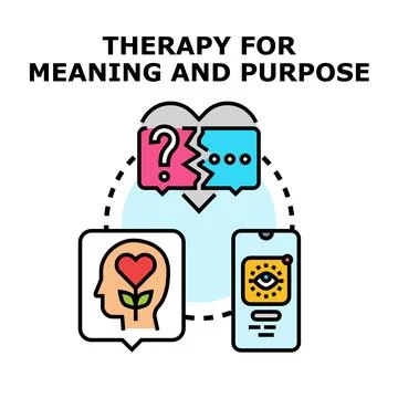 Therapy for meaning and purpose vector concept Stock Illustration