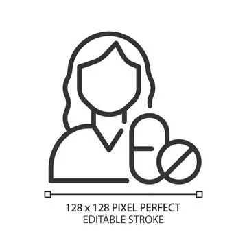 Therapy pixel perfect linear icon Stock-Illustration