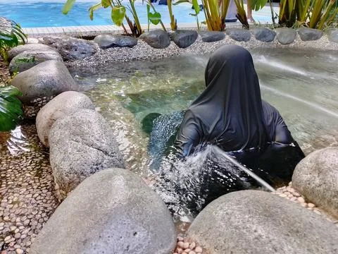 Therapy pool Stock Photos