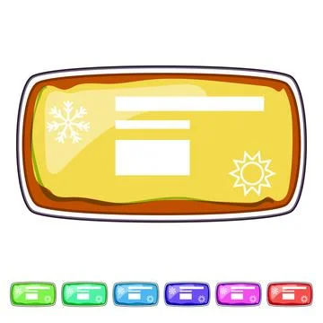 Therapy reusable hot cold gel pack cartoon vector graphic Stock Illustration