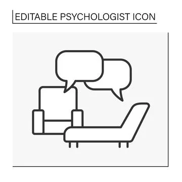 Therapy room line icon Illustrazione stock