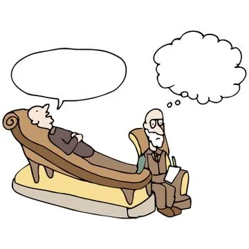 Therapy session with pshychologist Illustrazione stock