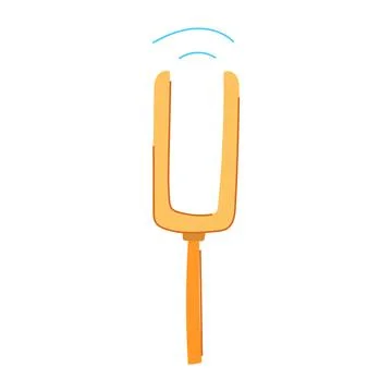 Therapy tuning fork cartoon vector illustration Stock Illustration