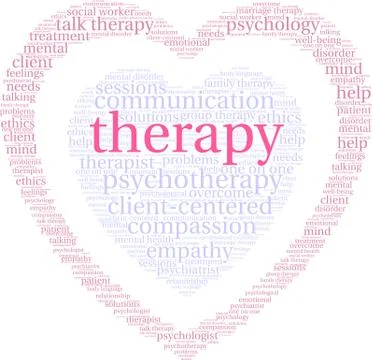 Therapy Word Cloud Stock Illustration