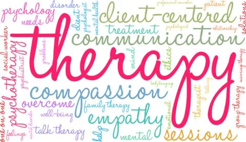 Therapy Word Cloud 스톡 일러스트