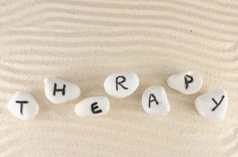 Therapy word Stock Photos