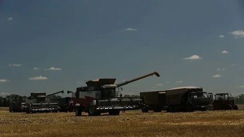 There is agricultural machinery Stock Footage 73953299