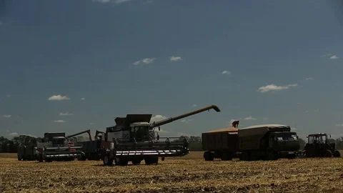 There is agricultural machinery Stock Footage 82293828