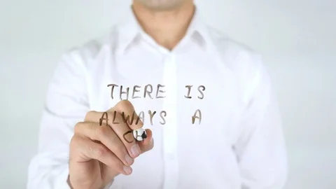 There is always a Chance, Man Writing on Glass Stock Footage