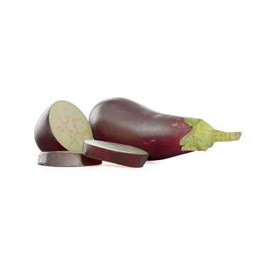 There are a few different vegetable pieces on a white background 스톡 일러스트