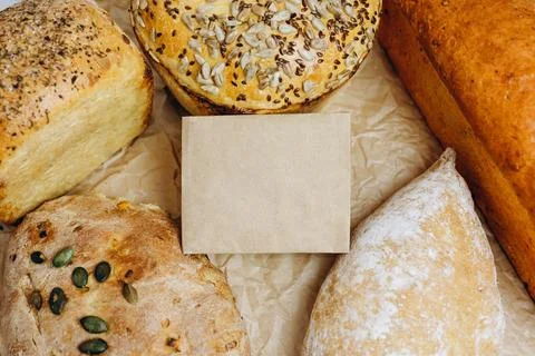 There are five types of bread production around. Stock Photos