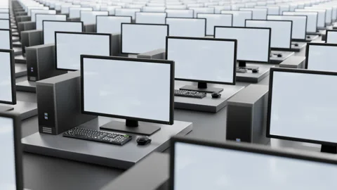 There are many computers united by one task Vídeos de archivo 178376580