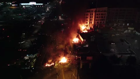 There are no words to express how violent and careless the 2020 riots were Stock Footage 134505839