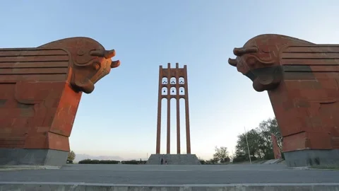 There are people at the memorial complex dedicated to the heroic battle of S 库存影片 329394559