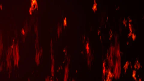 There are red - orange highlights on a dark background , a fire is burning Stock Footage 161984019