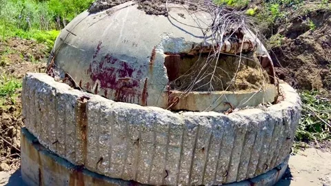There are thousands of such bunkers in Albania. Stock Footage 246766853