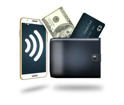 There are three options for paying that you can carry with you...cash, credit Illustrazione stock