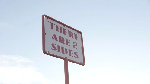 There are two sides to every story 스톡 동영상 84075618