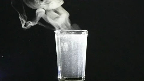 There is boiling water in the glass. Stock Footage 166808397